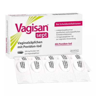 Vagisan sept Vaginalzäpfchen mit Povidon-Iod, 10 St