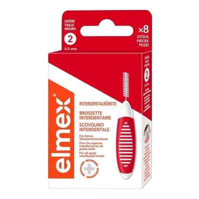 ELMEX Interdentalbürsten ISO Gr.2 0,5 mm rot, 8 St