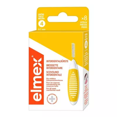 Elmex Interdentalbürsten Iso Größe 4 0,7 mm gelb, 8 St