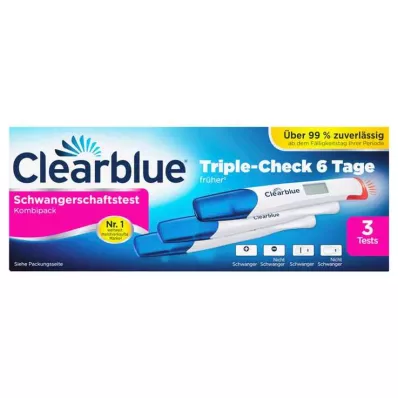 Clearblue Schwangerschaftstest Triple-Check ultra-früh, 3 St