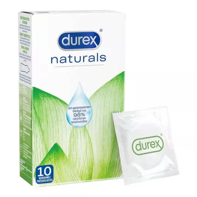 Durex naturals Kondome mit Gleitgel wasserbasiert, 10 St
