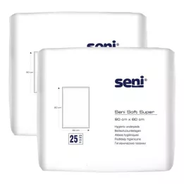 SENI Soft Super Bettschutzunterlage 60x90 cm, 2X25 St