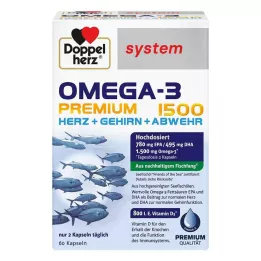 DOPPELHERZ Omega-3 Premium 1500 system Kapseln, 60 St