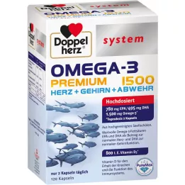 DOPPELHERZ Omega-3 Premium 1500 system Kapseln, 120 St
