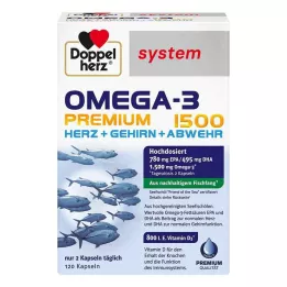DOPPELHERZ Omega-3 Premium 1500 system Kapseln, 120 St