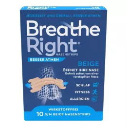 BESSER Atmen Breathe Right Nasenpfl.normal beige, 10 St