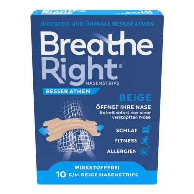 BESSER Atmen Breathe Right Nasenpfl.normal beige, 10 St BESSER Atmen Breathe Right Nasenpfl.normal beige, 10 St