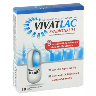 Vivatlac Synbiotikum magensaftresistente Kapseln, 10 St