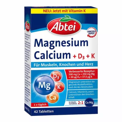 Abtei Magnesium Calcium + D + K Tabletten, 42 St Abtei Magnesium Calcium + D + K Tabletten, 42 St