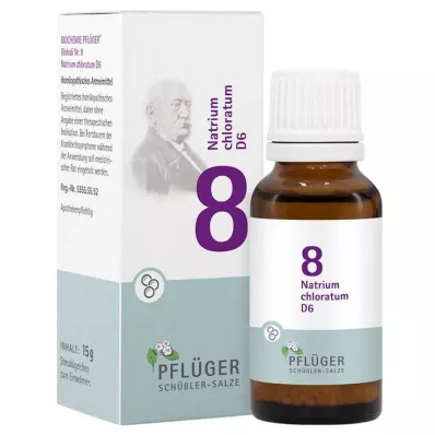 Biochemie Pflüger 8 Natrium chloratum D 6 Globuli, 15 g Biochemie Pflüger 8 Natrium chloratum D 6 Globuli, 15 g