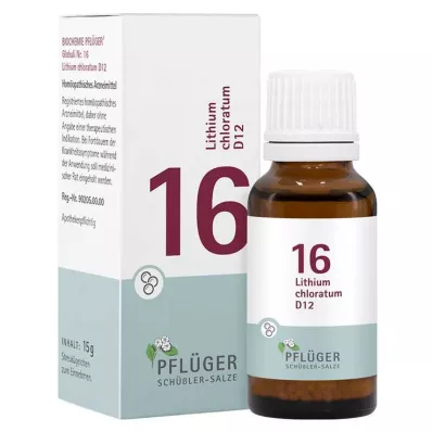 Biochemie Pflüger 16 Lithium chloratum D 12 Globuli , 15 g