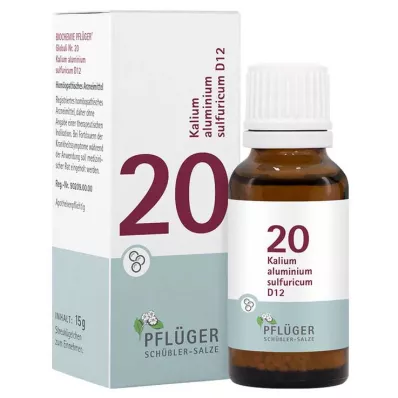 Biochemie Pflüger 20 Kalium aluminium sulfuricum D 12 Globuli, 15 g