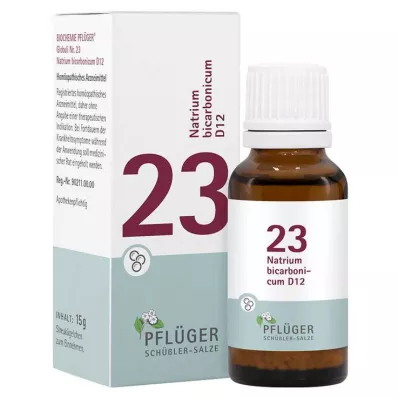 Biochemie Pflüger 23 Natrium bicarbonicum D 12 Globuli, 15 g Biochemie Pflüger 23 Natrium bicarbonicum D 12 Globuli, 15 g