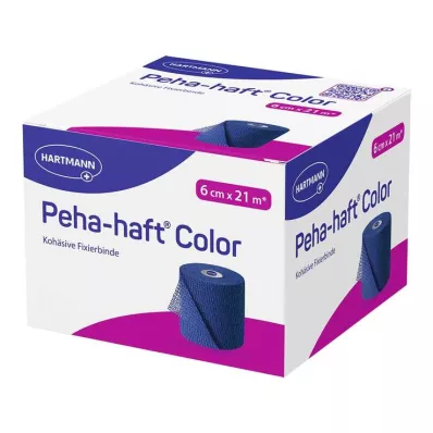 Peha-Haft Color Fixierbinde latexfrei 6 cmx21 m blau, 1 St