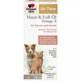 DOPPELHERZ für Tiere Haut&amp;Fell Öl f.Hunde/Katzen, 250 ml