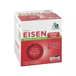 Eisen Direkt plus Vitamin C + Folsäure + B12 Pulver, 60 St