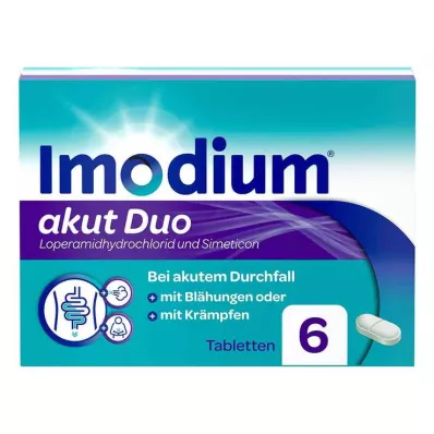 Imodium akut Duo - bei akutem Durchfall mit Blähungen, 6 St