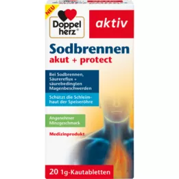 DOPPELHERZ Sodbrennen akut+protect Kautabletten, 20 St