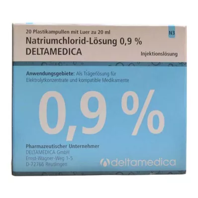 Natriumchlorid-Lösung 0,9% Deltamedica Luer Pl., 20X20 ml
