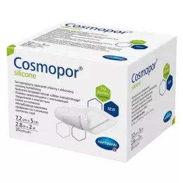 COSMOPOR silicone Wundverband 5x7,2 cm, 25 St