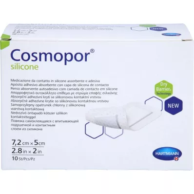 COSMOPOR silicone Wundverband 5x7,2 cm, 10 St