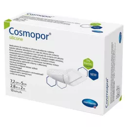 COSMOPOR silicone Wundverband 5x7,2 cm, 10 St
