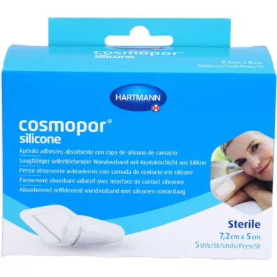 COSMOPOR silicone Wundverband 5x7,2 cm, 5 St