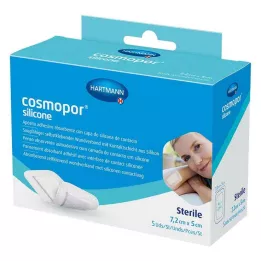 COSMOPOR silicone Wundverband 5x7,2 cm, 5 St