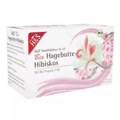 H&amp;S Bio Hagebutte-Hibiskus Filterbeutel, 20X3.0 g
