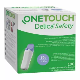 ONE TOUCH Delica Safety Einmalstechhilfe 30 G, 100 St