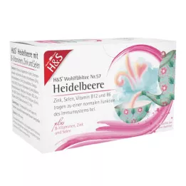 H&amp;S Heidelbeere mit B-Vitaminen Zink und Selen Fbeutel , 20X2.5 g