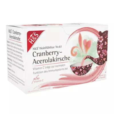H&amp;S Cranberry-Acerolakirsche mit Vitamin C Fbeutel , 20X2.8 g