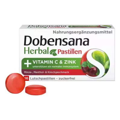 Dobensana Herbal Kirschgeschm.vit.c &amp; Zink Pastil. (16 stk)