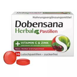 DOBENSANA Herbal Kirschgeschm.Vit.C &amp; Zink Pastil., 36 St