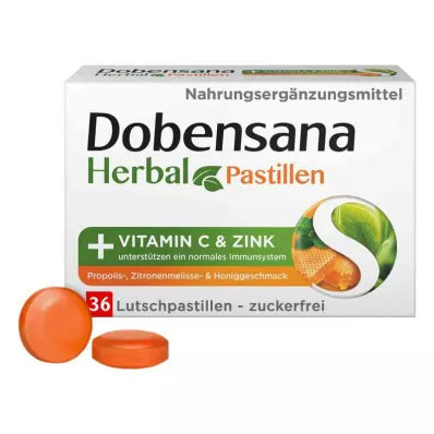 Dobensana Herbal Honig Vitamine C & Zink Pastil. (36 stk) Dobensana Herbal Honig Vitamine C & Zink Pastil. (36 stk)