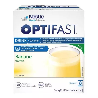 OPTIFAST Drink Banane Pulver, 8X55 g