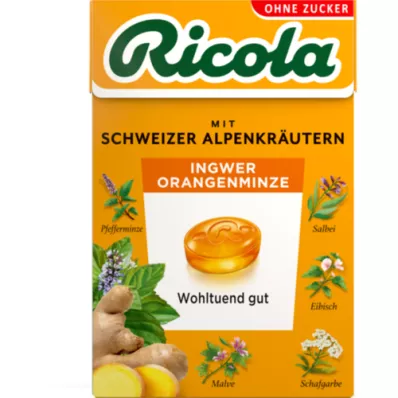 RICOLA o.Z.Box Ingwer Orangenminze Bonbons, 50 g