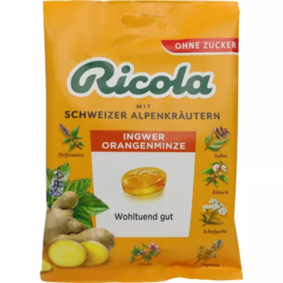 RICOLA o.Z.Beutel Ingwer Orangenminze Bonbons, 75 g