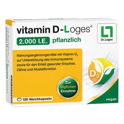 VITAMIN D-LOGES 2.000 I.E. pflanzlich Weichkapseln, 120 St