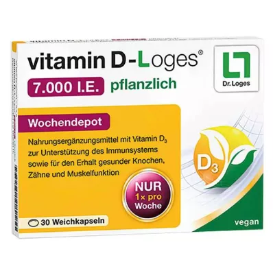 VITAMIN D-LOGES 7.000 I.E. pflanzlich Wochendepot, 30 St