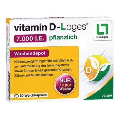 VITAMIN D-LOGES 7.000 I.E. pflanzlich Wochendepot, 60 St