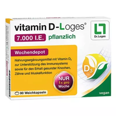 VITAMIN D-LOGES 7.000 I.E. pflanzlich Wochendepot, 90 St