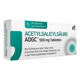 ACETYLSALICYLSÄURE ADGC 500 mg Tabletten, 30 St