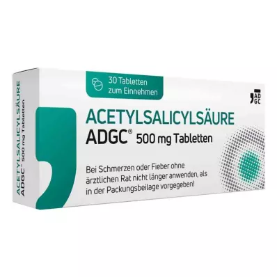 ACETYLSALICYLSÄURE ADGC 500 mg Tabletten, 30 St