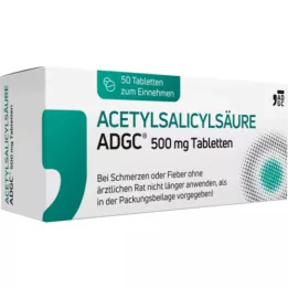 ACETYLSALICYLSÄURE ADGC 500 mg Tabletten, 50 St