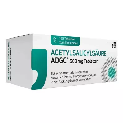 ACETYLSALICYLSÄURE ADGC 500 mg Tabletten, 100 St ACETYLSALICYLSÄURE ADGC 500 mg Tabletten, 100 St