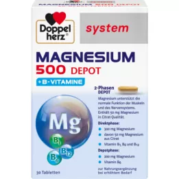 DOPPELHERZ Magnesium 500 Depot system Tabletten, 30 St