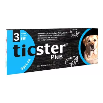 Ticster Plus Spot-on Lösung zum Auftropfen für Hunde über 25kg (3x4.8 ml)