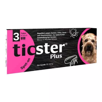 Ticster Plus Spot-on Lösung zum Auftropfen für Hunde 10-25kg (3x3 ml)