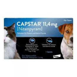 CAPSTAR 11,4 mg Tabletten f.Katzen/kleine Hunde, 1 St